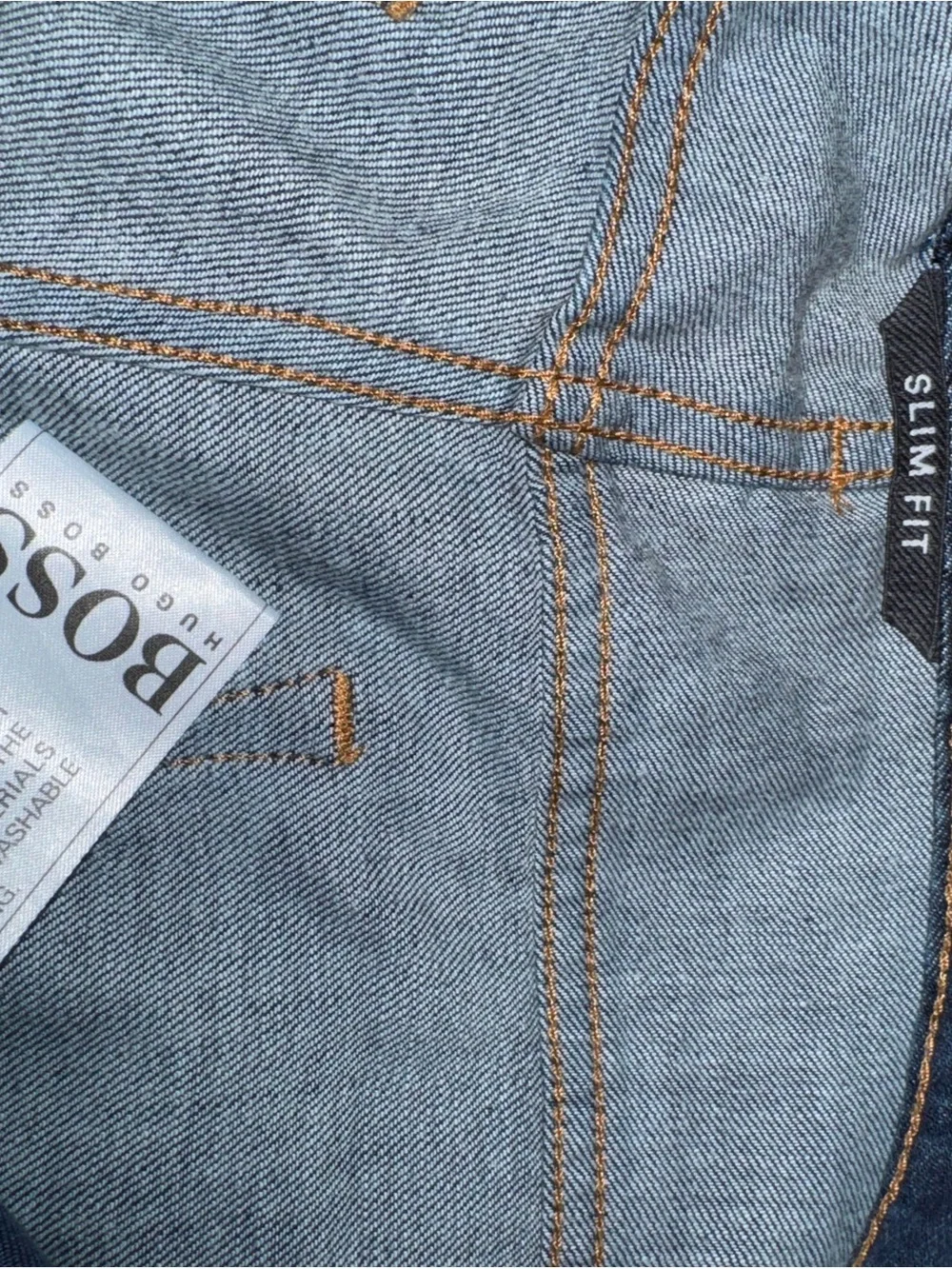 Hugo Boss Men's Dark Blue Straight Jeans